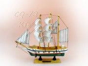 CQ6111 Vitorlás hajó középnagy zöld 24x22cm