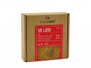 10 LEDes fényfüzér melegfehér beltéri 1m elemes 432727
