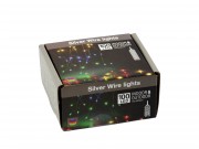 100 LEDes világító ezüstdrót függöny színes kül- és beltéri 1+5m AX8703510