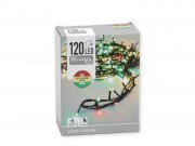 120 LEDes fényfüzér piros/extra melegfehér/zöld kül- és beltéri 9+3m AX7454520