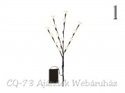 16 LEDes virágos faág fekete, fehér 45cm AXF200520