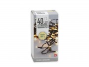 40 LEdes fényfüzér melegfeh...