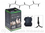 48 LEDes fényfüzér melegfehér elemes 410cm AX8215210
