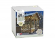 480 LEDes fényfüzér függöny melegfehér kül- és beltéri 225x300+500cm AX8405860