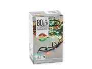80 LEDes fényfüzér piros/ex...