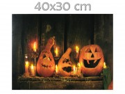 9 LEDes falikép Halloween 40x30cm 7156