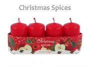 Adventi illatgyertya Christmas Spices 4db 6,5cm