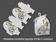 Ajándékdoboz esküvői pár fehér/arany áttört 606416