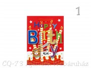 Ajándéktasak 3D-s Happy Birthday közép ABB200430 4f