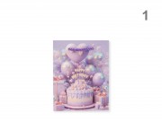 Ajándéktasak Happy Birthday lila kicsi 11x7x14cm 654663 4f