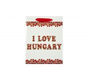 Ajándéktasak I love Hungary közép 18x23cm 337873