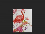Ajándéktasak flamingó közép 18x10x23cm 338638