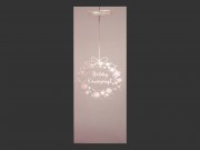 Ajándéktasak italos Boldog Karácsonyt koszorú rózsaszín 12x9x36cm