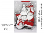Ajándéktasak karácsonyi glitteres XXL óriás 50x72cm 5899