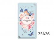 Alkalmi zsebes képeslap + boríték ZSA 21x10,5cm
