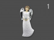 Angyal figura fehér/ezüst 16,5cm AT221315 2f