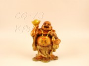 Arany Buddha szobor pénzeken, aranytömbbel 14cm 48-10/37948