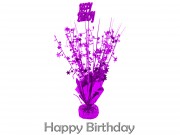 Asztalközép csillag pink Happy Birthday 36cm 601282