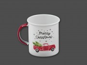Bádog bögre Merry Christmas autó 500ml 080765