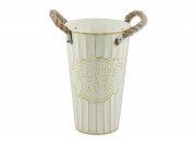 Bádogváza Flowers krém 15x2...