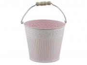 Bádogvödör rózsaszín 17x14,...