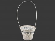 Bambusz florentin kerek fehér 24x55cm 66-50/White