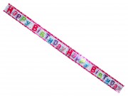 Banner Happy Birthday 1,8m pink