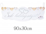 Banner Sok boldogságot galamb 90x30cm MB33893