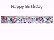 Banner fólia Happy Birthday 1,8mx12cm 613264