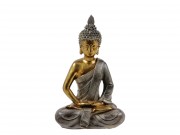 Buddha szobor barna/arany 26cm 6332