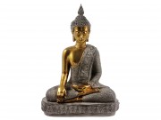 Buddha szobor barna/arany 39cm 6349