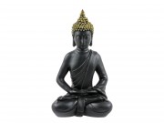 Buddha szobor fekete/arany 30cm 6350
