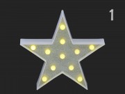 CQ00514 11 LEDes fali világító csillag 26cm 3f
