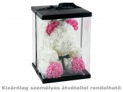 CQ00641 Virágmaci fehér/rózsaszín 36cm
