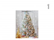 CQ00664 Ajándéktasak karácsonyfa közép 18x9x23cm 4f