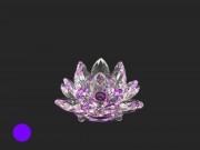 CQ01212 Lótusz kristály/40 lila 10x5,5cm