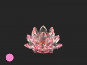 CQ01215 Lótusz kristály/40 rózsaszín 10x5,5cm