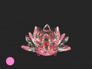 CQ01217 Lótusz kristály/50 rózsaszín 12x6cm