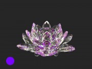 CQ01225 Lótusz kristály/70 lila 16x7cm