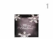 CQ01478 Karácsonyi dísztasak fekete/fehér kicsi 15x6x14,5cm 4f