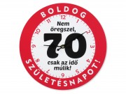 CQ02607 Falióra kerek 70 Boldog születésnapot 30cm