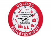 CQ02610 Falióra kerek Boldog születésnapot  30cm