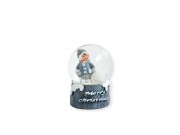 CQ02614 Havazós gömb téli fiú szürke ruhában 6cm