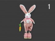CQ02681 Nyuszi figura fiú/lány rózsaszín 27cm 2f