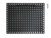 CQ02794 Ajándéktasak fekvő ezüst pöttyös 45x12x32cm 6f