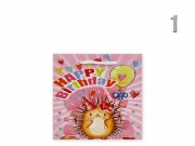 CQ02811 Ajándéktasak Happy Birthday állatos glitteres kicsi 15x6x15cm 4f