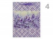 CQ02824 Ajándéktasak levendulás glitteres kockás óriás 31x12x44cm 4f
