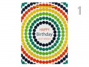 CQ02834 Ajándéktasak Happy Birthday színes glitteres óriás 31x12x44cm 4f
