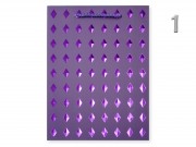CQ02840 Ajándéktasak fényes rombusz mintás óriás 31x12x42cm 4f