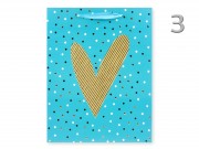 CQ02945 Ajándéktasak szíves pöttyös óriás 31x12x40cm 4f